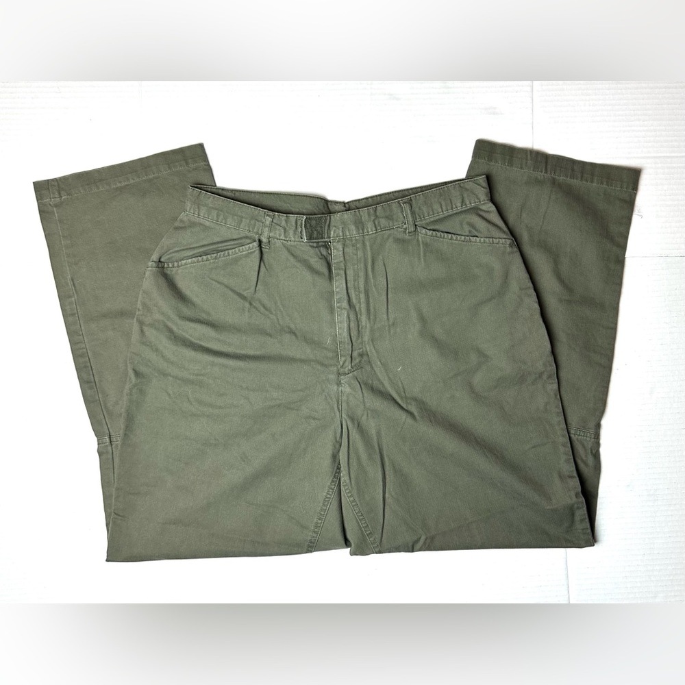 Vintage Johns Bay Pants Womens Size‎ 12 Petite 12P Green High Rise 90s Y2K